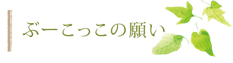 ぶーこっこの願い