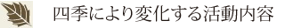 四季による活動変化